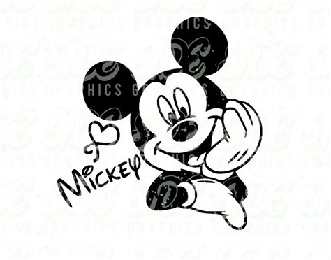 Mickey Autograph Instant Download Digital File Svg Png Eps - Etsy