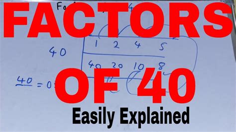 Factor Of 40how To Find Factors Of 4040 Factorsall Factors Of 40