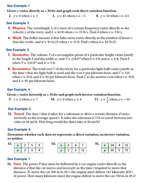 Variations Worksheets Library