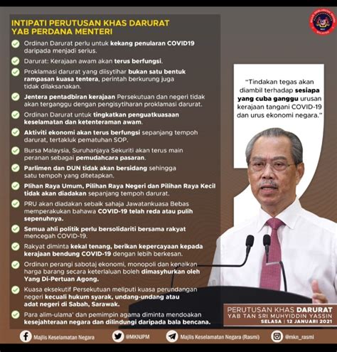 Intipati Perutusan Khas Darurat Perdana Menteri