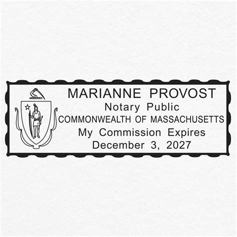 Massachusetts Notary Rectangle Seal