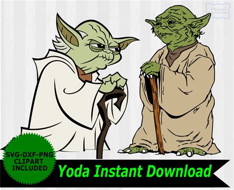 Yoda svg Star Wars SVG Yoda Clip Art Starwars SVG by 5StarClipart