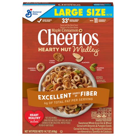 Save On Cheerios Maple Cinnamon Hearty Nut Medley Cereal Large Size Order Online Delivery Giant