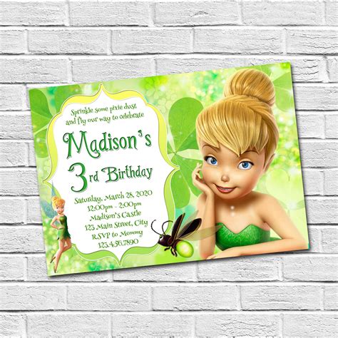 Tinkerbell Birthday Invitation Templates