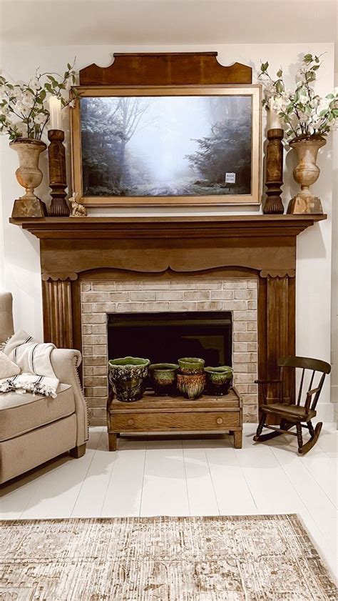 Vintage Fireplace Mantel Decorated For Spring Deb And Danelle Home