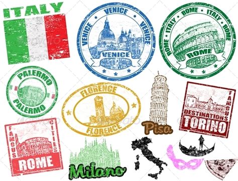 Stamps with Italy | GraphicRiver