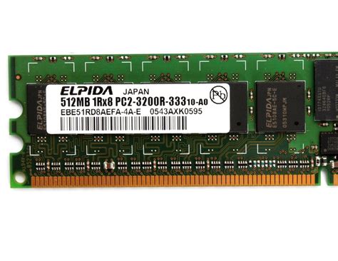 Malaysia Elpida Ram Memory Capacity Mb Pc R Ddr Ecc