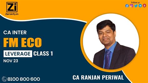 Ca Inter Fm Eco Class Leverage Nov Ca Ranjan Periwal Youtube