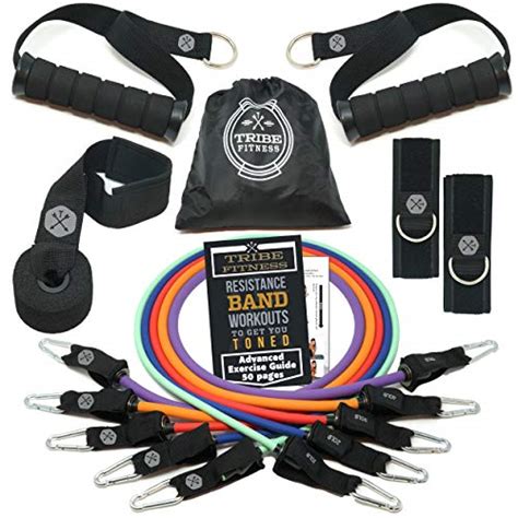 Tribe Resistance Bands Set And Weights For Exercises I Exercise Bands For Men With Workout Bands