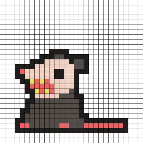 Dadish Opossum Perler Bead Pattern | Bead Sprites | Characters Fuse Bead Patterns