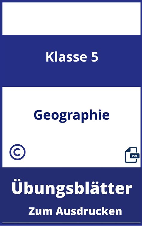 Übungsblätter Klasse 5 Erdkunde