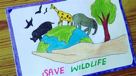 World Wildlife Day Drawingwildlife Day Posterhow To Draw World