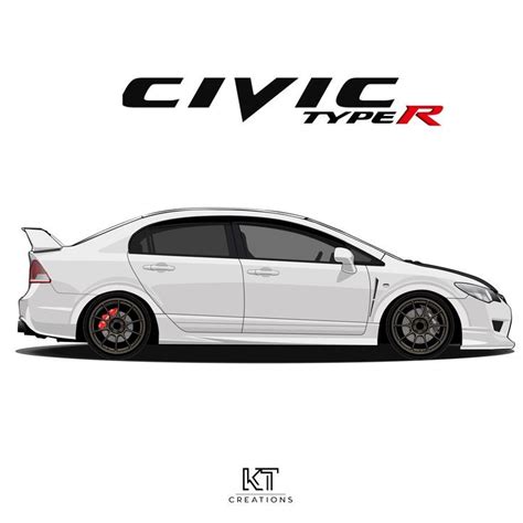 Honda Civic Type R Fd2r Digital Art Jdm