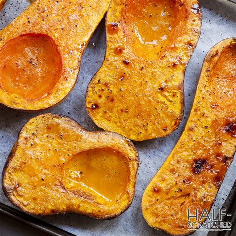 How Long To Bake Butternut Squash At 400° F Half Scratched