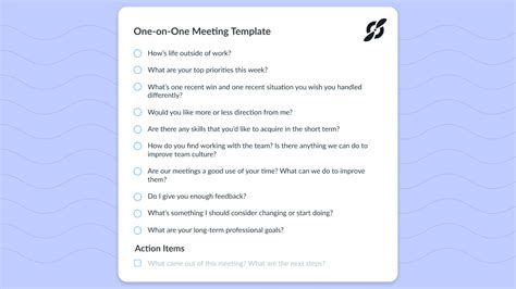 One On One Meeting Template Top Questions To Ask Fellowapp