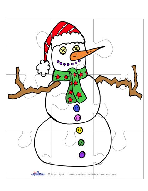 Printable Colored Snowman - Coolest Free Printables