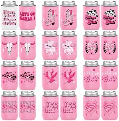 Amazon 24 Pcs Cowgirl Bachelorette Party Can Sleeves Favors