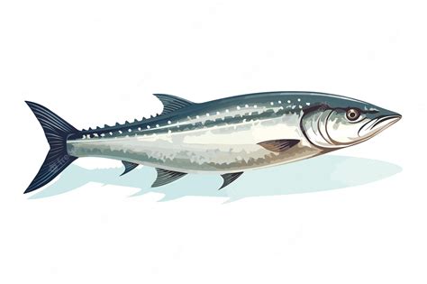 Premium Vector Mackerel Fish Vector Art Still Life Painting Flat