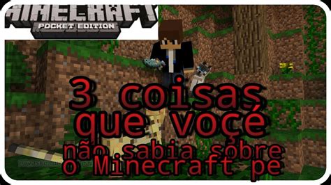 3 Coisas Que Você Não Sabia Sobre Minecraft Pe Youtube