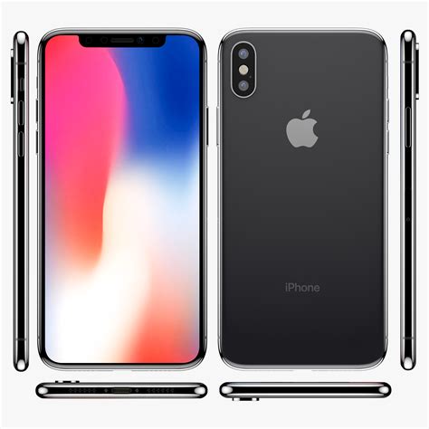 3d Apple Iphone X Dark Grey Turbosquid 1203081