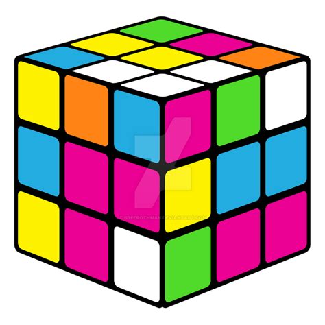 80s Neon Rubik's Cube by breerothman on DeviantArt