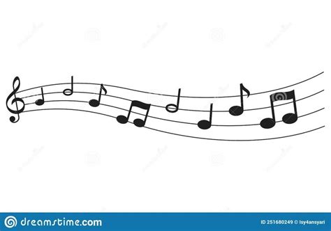 Curved Music Staff Clipart