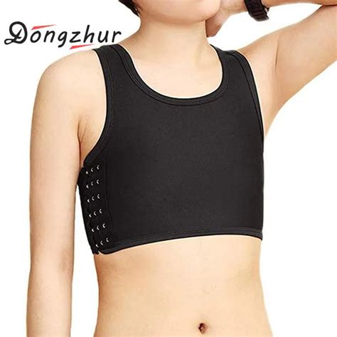 Les Lesbian Undershirt Tomboy Breathable Buckle Short Chest Binder