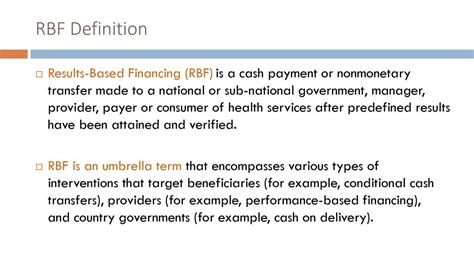 The Impact Of Performance Based Financing On The Delivery Of Hiv