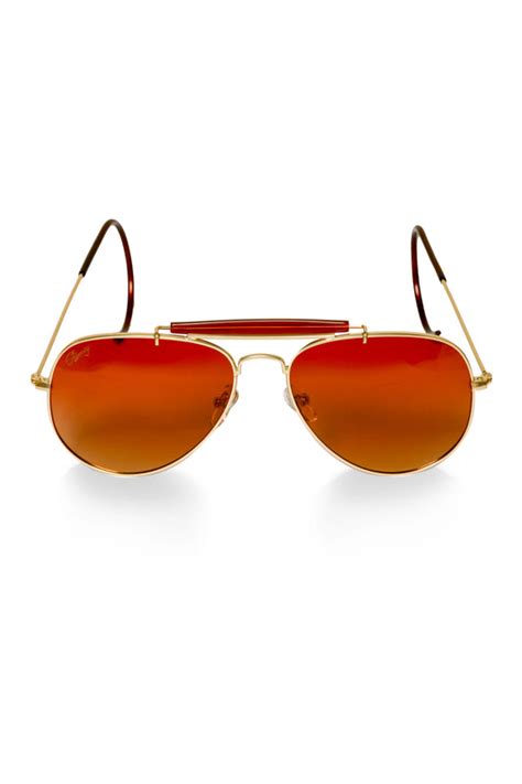 Orange And Brown Mirrored Aviator Sunglasses The Whitey S Classic