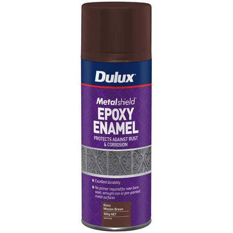 Dulux 300g Metalshield Epoxy Enamel Gloss Spray Paint Mission Brown