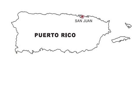 Mapa De Puerto Rico Para Colorear ~ 4 Dibujo