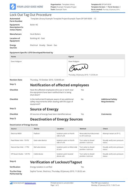 Lock Out Tag Out Procedure 6 Steps 6 Steps For A Safe Loto