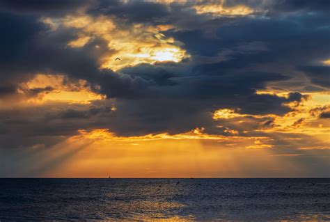 Kostenlose Foto Beleuchtung Sonne Himmel Horizont Wolke Meer