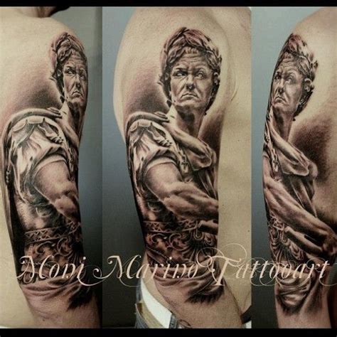 A Black And Grey Tattoo Piece Of The Supreme Julius Caesar By Artist