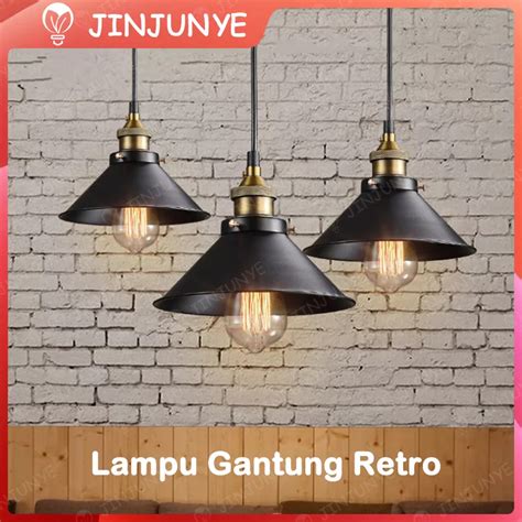 Jual Lampu Gantung Industrial Mini Edison E Nordic Bar Besi Untuk