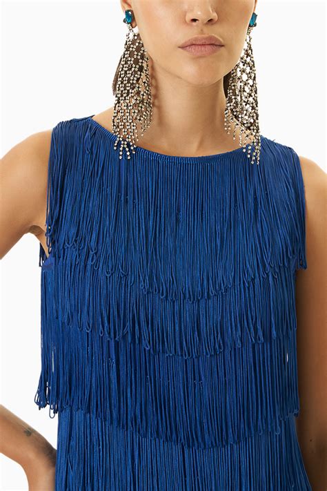 Royal Blue Fringe Dress