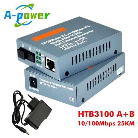 Htb3100 A B Fiber Optic Optical Media Converter Htb 3100 Netlink 10