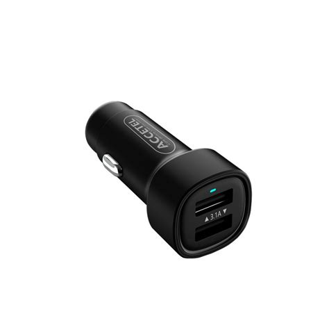 CC310B Cargador Coche Dual USB 3 1A Negro