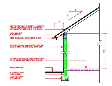 Metal Roof deck cad Section details - Cadbull