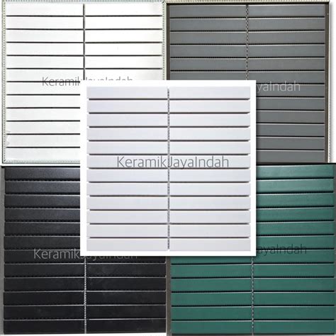 Jual KERAMIK MOZAIK LONG POTTERY STRIPE PLAZA NARA KITCHEN BACKSPLASH