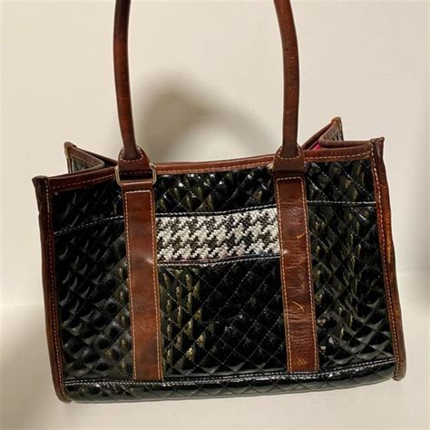 Consuela Bags Black Brown Quilted Consuela Purse Poshmark