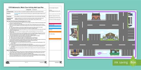 Eyfs Maths Counting Cars Whole Class Activity Adult Input Plan And Resource