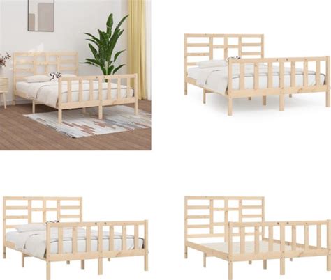 Vidaxl Bedframe Massief Grenenhout X Cm Bedframe Bedframes