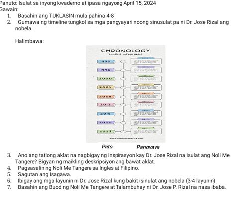 Solved Panuto Isulat Sa Inyong Kwaderno At Ipasa Ngayong April 15