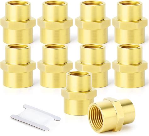 Amazon GASHER 5PCS Brass Pipe Fitting Coupling Reducer Adapter