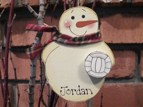 Snowman Sports Ornament Volleyball by debwwu on Etsy