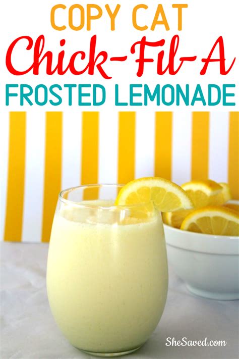 CopyCat Chick Fil A Frosted Lemonade Recipe SheSaved