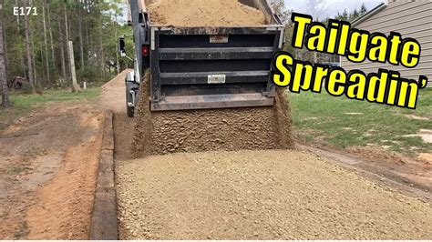 Spreading 40 Tons Of Gravel Road Base With A Compact Tractor And Box