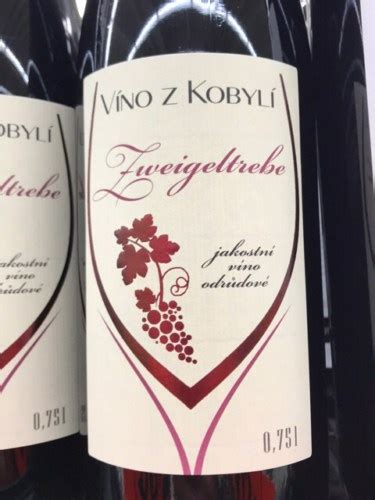 Víno z Kobylí Zweigeltrebe Vivino US