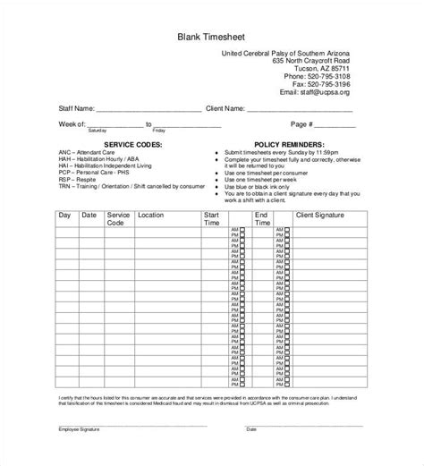 Time Sheet Template | Free Word Templates